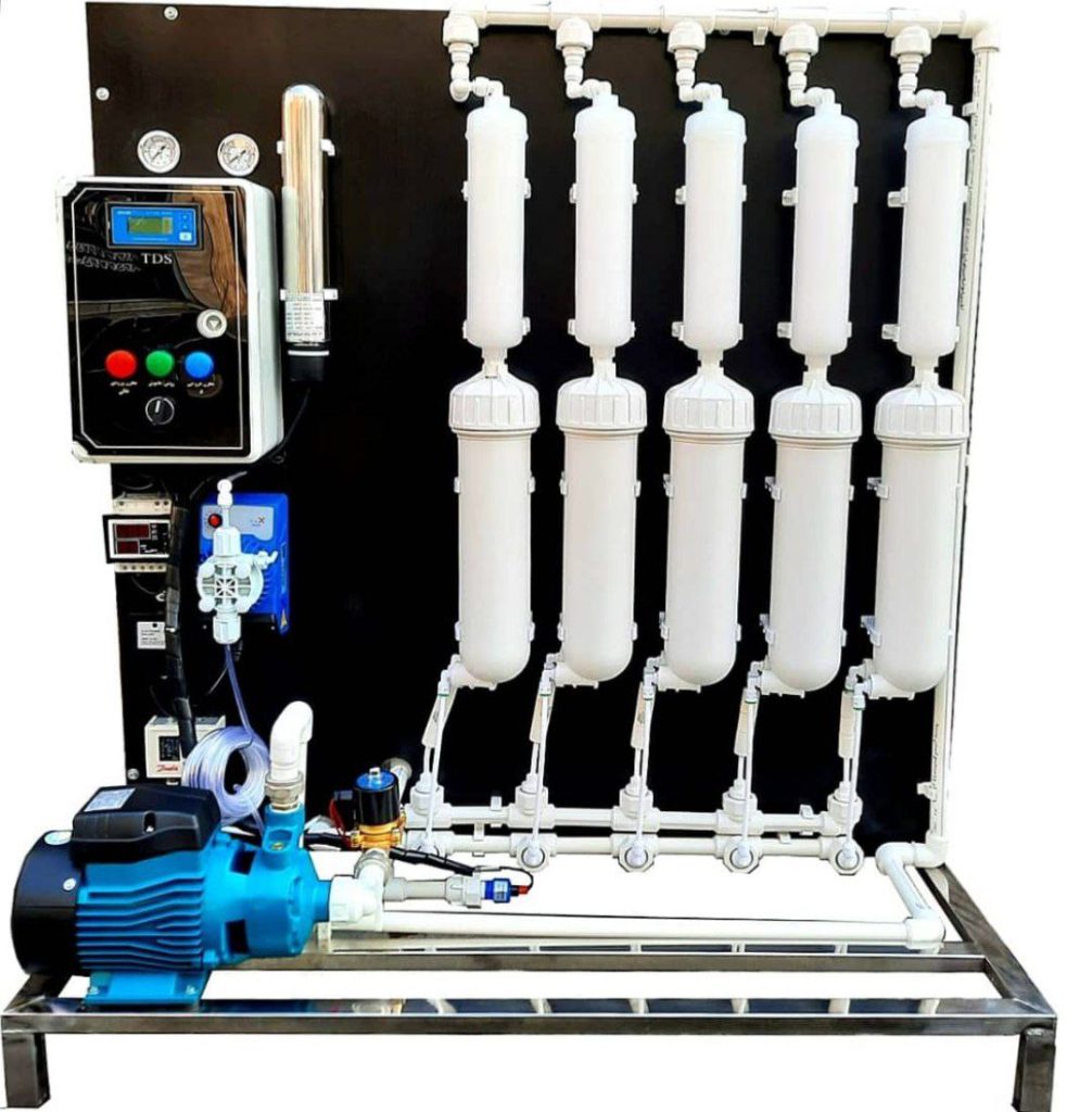 دستگاه تصفیه آب صنعتی 2000 گالن با تابلو