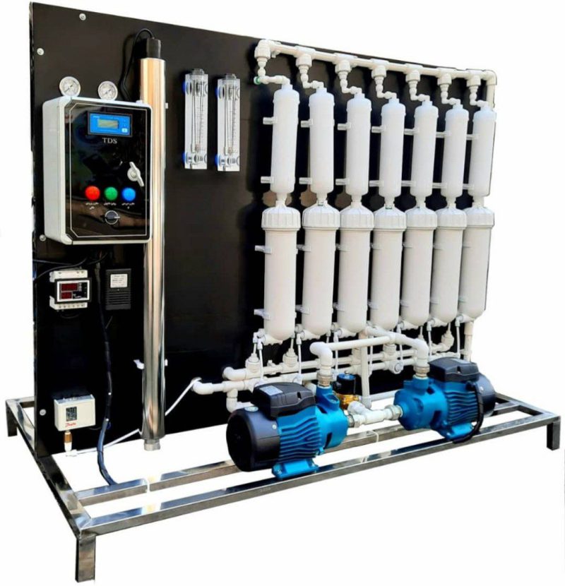 دستگاه تصفیه آب صنعتی 2800 گالن شاسی استیل